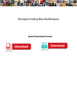Brompton Folding Bike Modifications