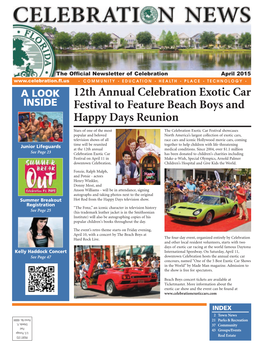 12Th Annual Celebration Exotic Car Festival to Feature Beach Boys And