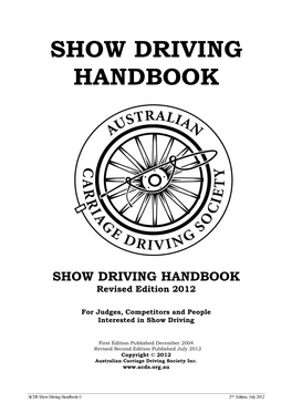 Show Driving Handbook