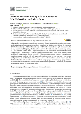 Performance and Pacing of Age Groups in Half-Marathon and Marathon