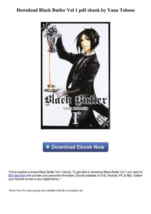 Download Black Butler Vol 1 Pdf Ebook by Yana Toboso