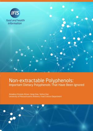 Non-Extractable Polyphenols: Important Dietary Polyphenols That Have Been Ignored