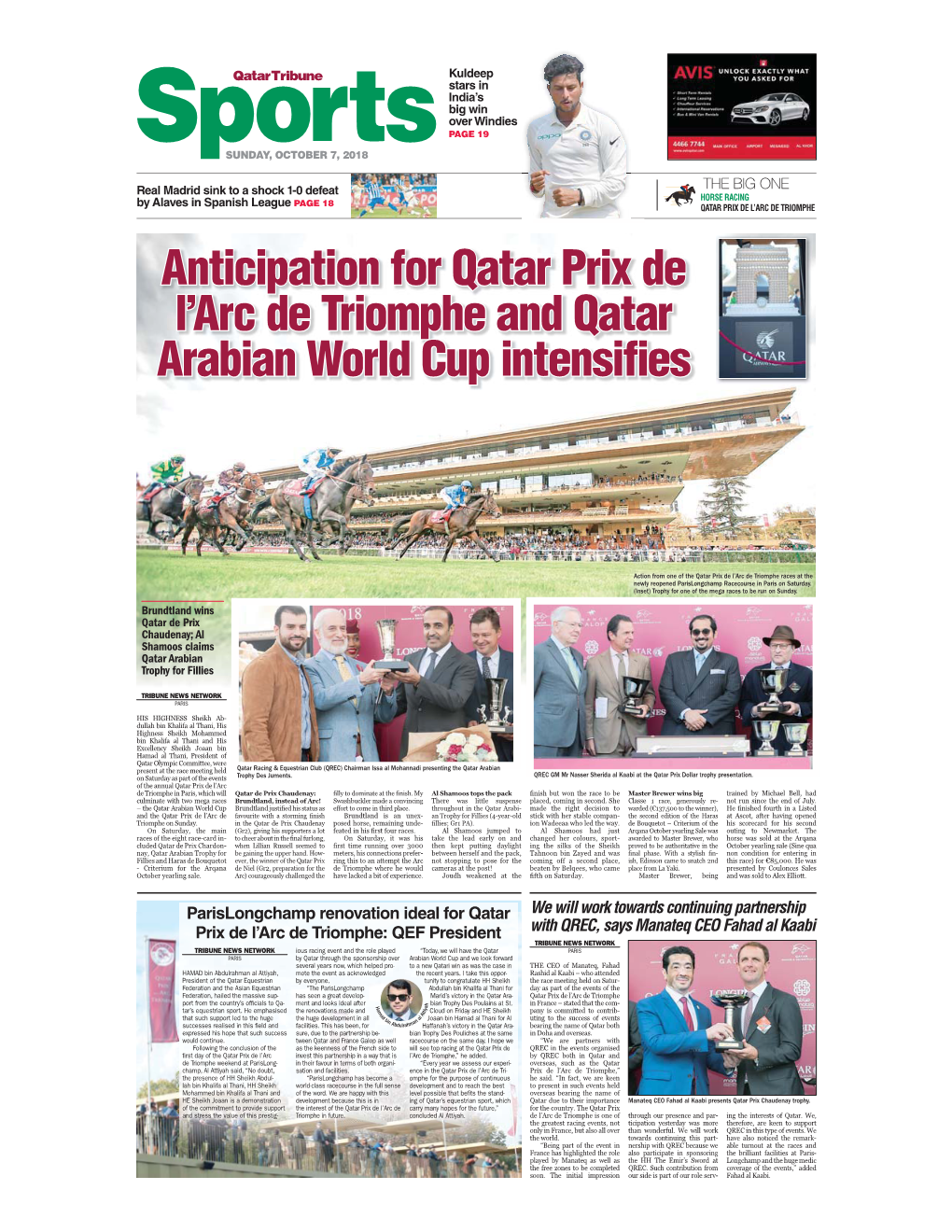 Anticipation for Qatar Prix De L'arc De Triomphe and Qatar Arabian World