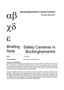 Bucks Safety Camera Report