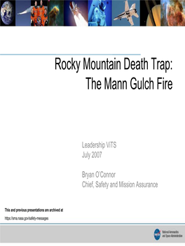Rocky Mountain Death Trap: the Mann Gulch Fire