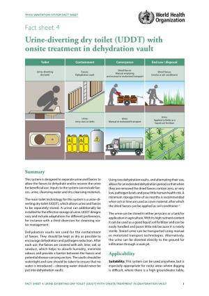 Urine-Diverting Dry Toilet (UDDT) with Onsite Treatment in Dehydration Vault