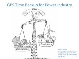 GPS Time Backup for Power Industry