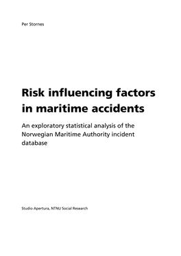 Risk Influencing Factors in Maritime Accidents