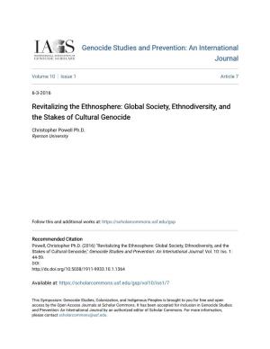Revitalizing the Ethnosphere: Global Society, Ethnodiversity, and the Stakes of Cultural Genocide