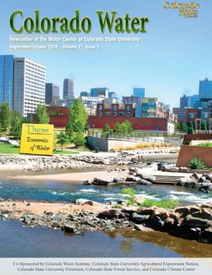 Newsletter of the Water Center of Colorado State University September/October 2010 Volume 27, Issue 5