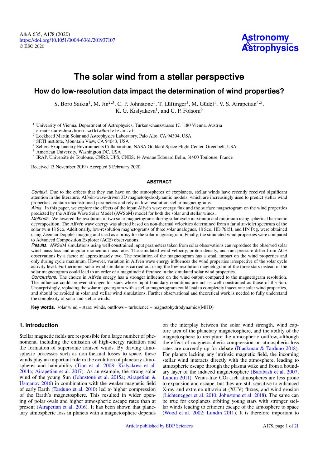 The Solar Wind from a Stellar Perspective How Do Low-Resolution Data Impact the Determination of Wind Properties? S