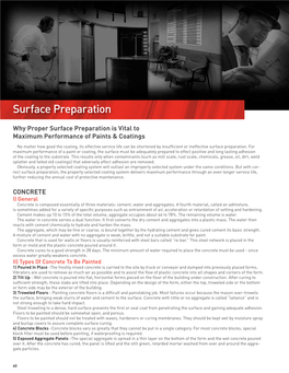 Surface Preparation