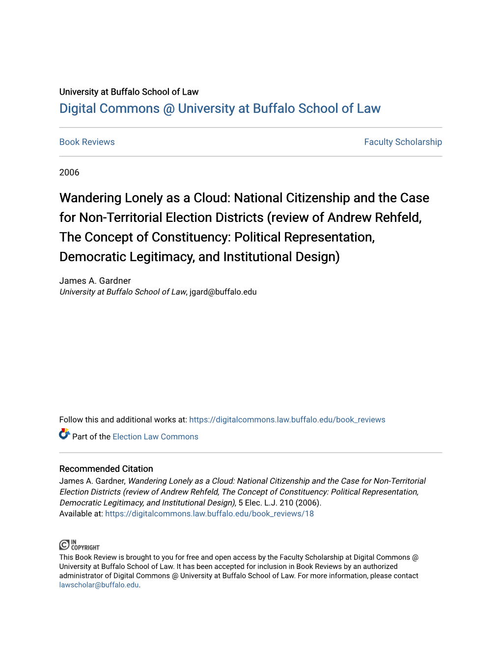 National Citizenship and the Case for Non-Territorial Election Districts