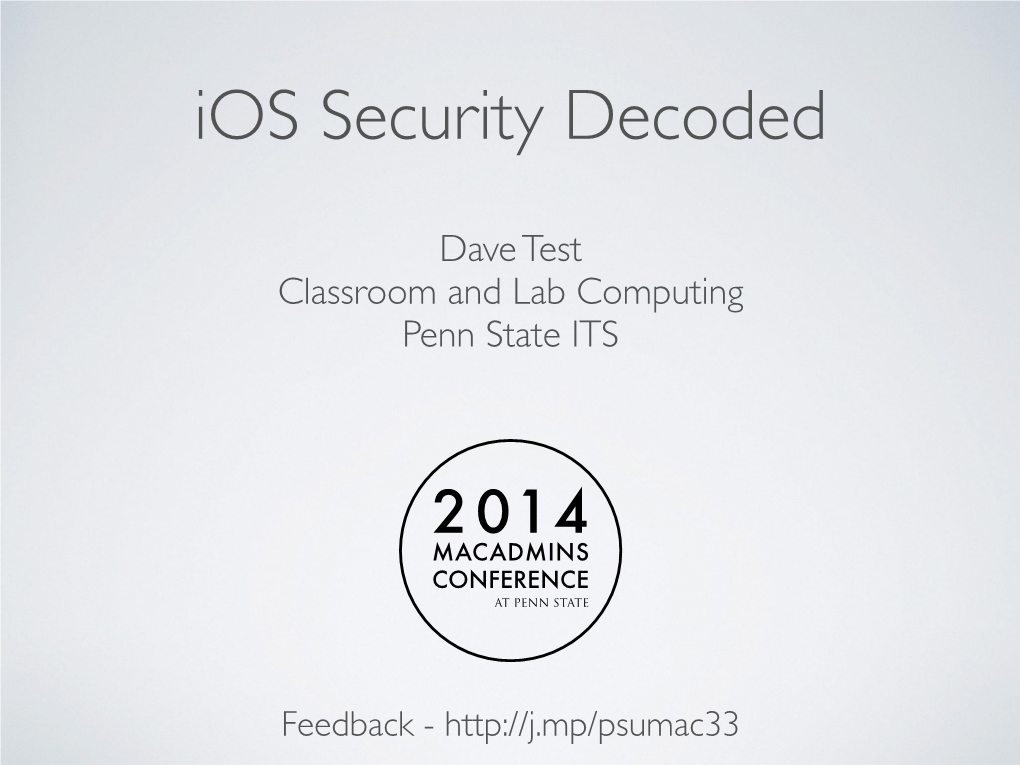 Ios Security Decoded.Key