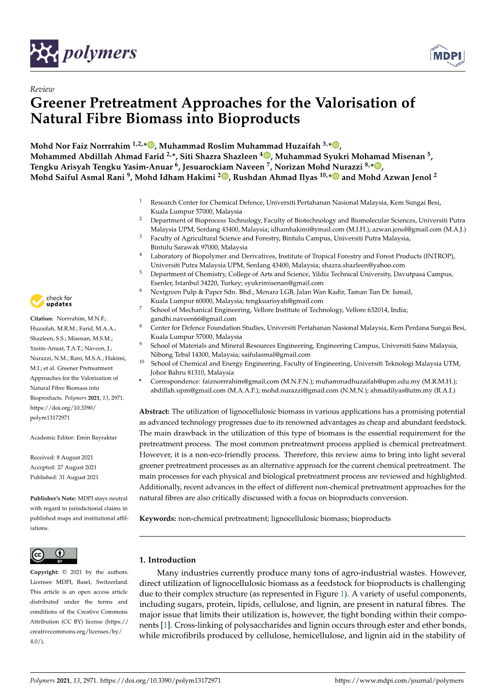 Greener Pretreatment Approaches for the Valorisation of Natural Fibre Biomass Into Bioproducts