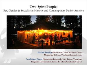 Two-Spirit People: Sex, Gender & Sexuality in Historic And