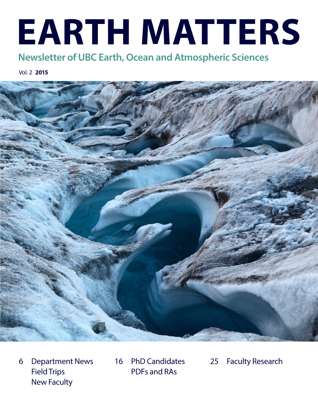 Newsletter of UBC Earth, Ocean and Atmospheric Sciences