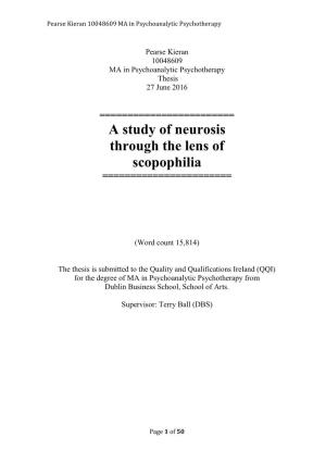 A Study of Neurosis Through the Lens of Scopophilia ======