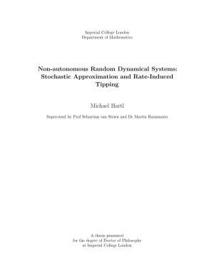 Non-Autonomous Random Dynamical Systems: Stochastic Approximation and Rate-Induced Tipping