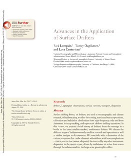 Advances in the Application of Surface Drifters