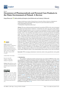 Occurrence of Pharmaceuticals and Personal Care Products in the Water Environment of Poland: a Review