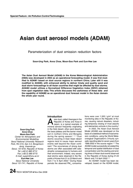 Asian Dust Aerosol Models (ADAM)