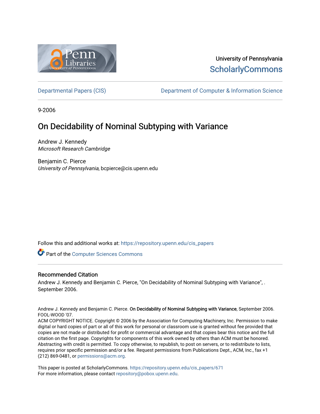 On Decidability of Nominal Subtyping with Variance