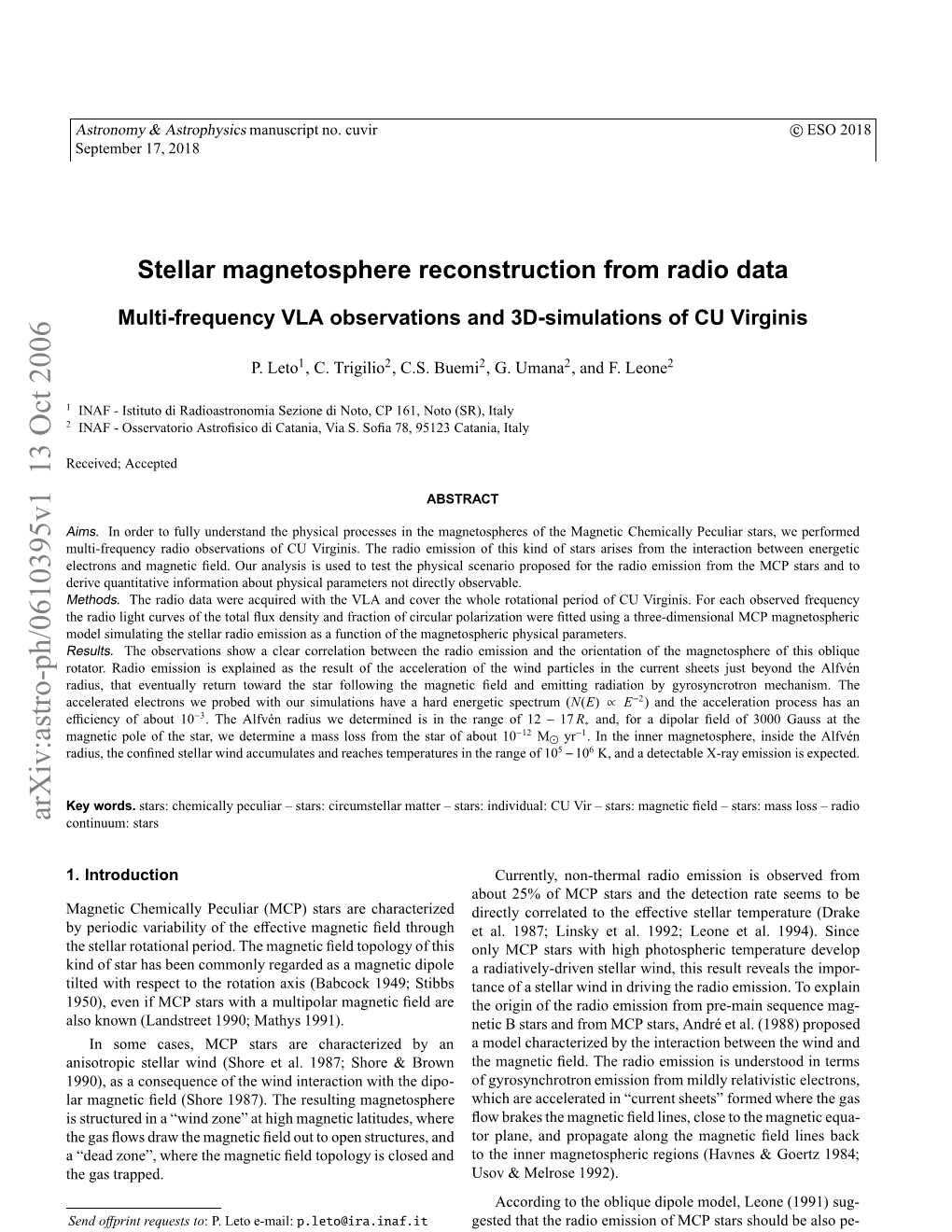 Stellar Magnetosphere Reconstruction from Radio Data. Multi-Frequency