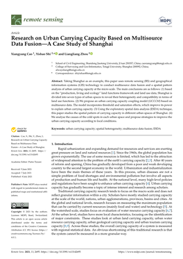 Research on Urban Carrying Capacity Based on Multisource Data Fusion—A Case Study of Shanghai