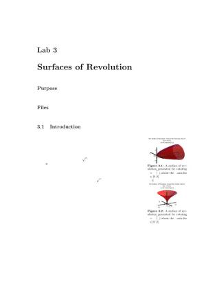 Surfaces of Revolution