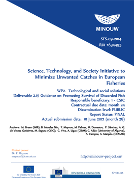 Science, Technology, and Society Initiative to Minimize Unwanted Catches in European Fisheries WP2