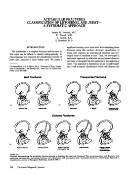 Acetabular Fractures a Systematic Approach