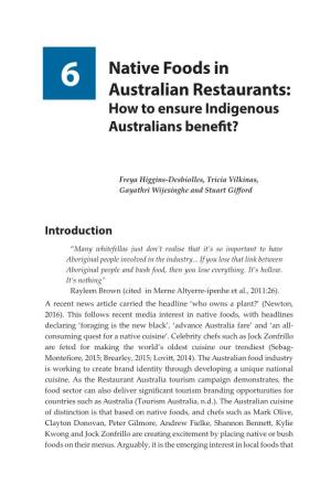 Chapter 6 Native Foods in Australian Restaurants