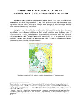 Reaksi Kanada Dalam Menghadapi Tindakan Rusia Terkait Klaim Wilayah Di Lingkaran Arktik Tahun 2001-2012