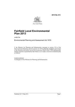 Fairfield Local Environmental Plan\ 2013