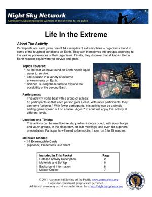 Download Life in the Extreme Activity, Including Cards