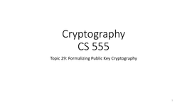 Formalizing Public Key Cryptography