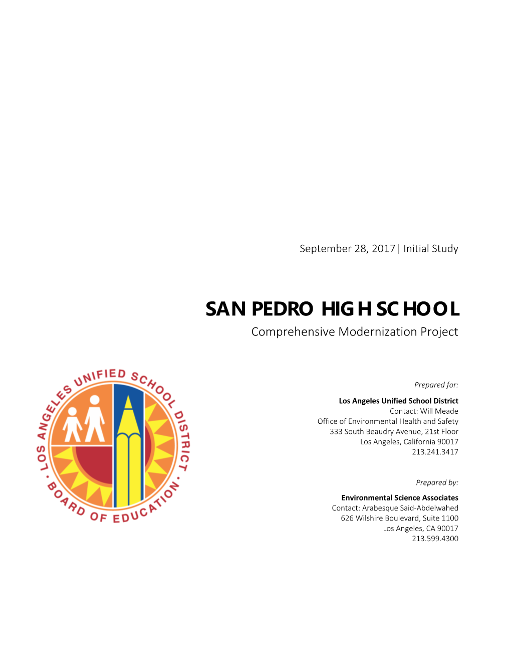 SAN PEDRO HIGH SCHOOL Comprehensive Modernization Project