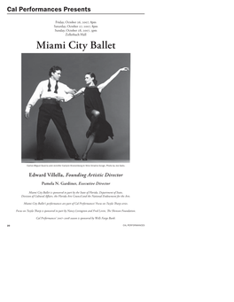 Miami City Ballet Notes.Indd