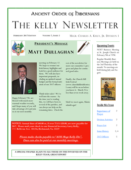 The Kelly Newsletter