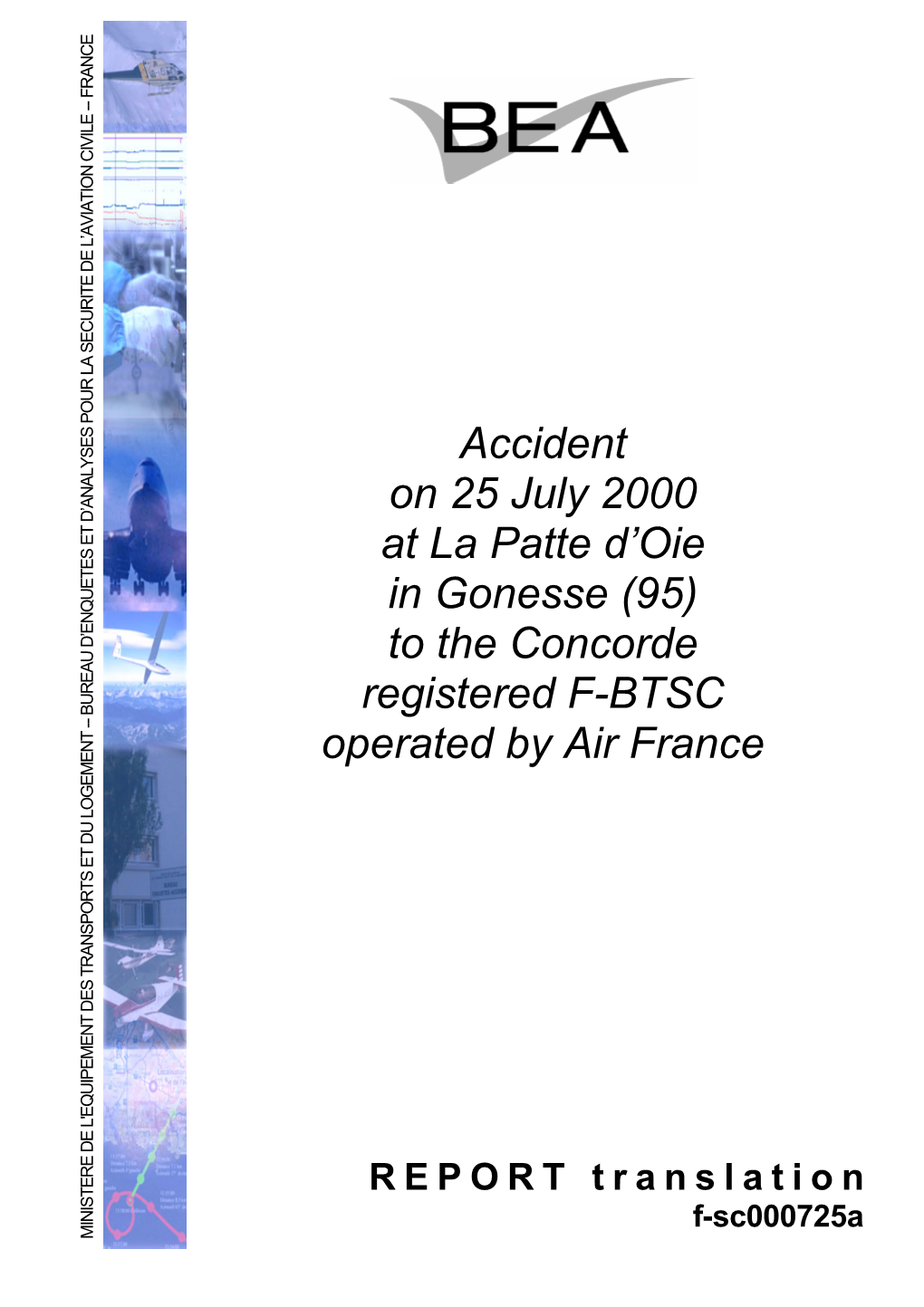 (95) to the Concorde Registered F-BTSC Operated by Air France
