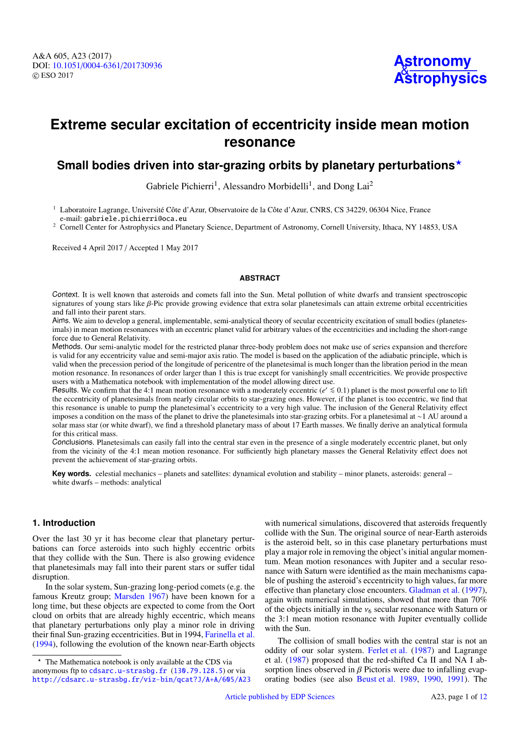 Extreme Secular Excitation of Eccentricity Inside Mean Motion Resonance Small Bodies Driven Into Star-Grazing Orbits by Planetary Perturbations?