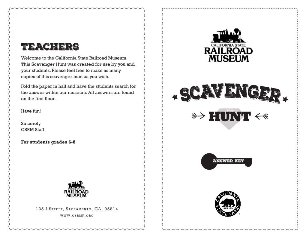 Scavenger Hunt Was Created for Use by You and Your Students