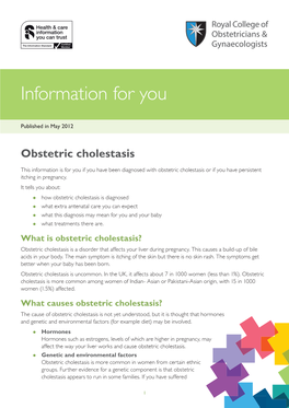 Obstetric Cholestasis