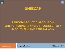 Unescap Regional Policy Dialogue On