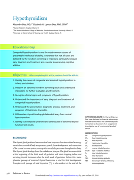 Hypothyroidism