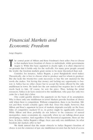 Financial Markets and Economic Freedom