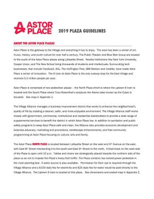 Astor Place Plaza Use Guidelines