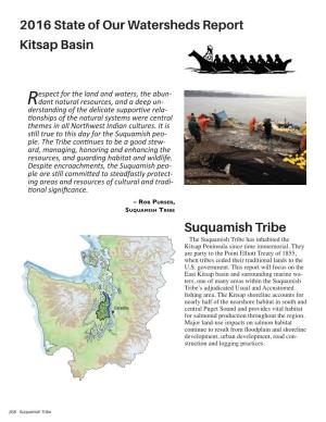 2016 State of Our Watersheds Report Kitsap Basin Suquamish Tribe