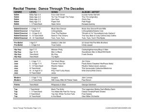 Recital Theme: Dance Through the Decades